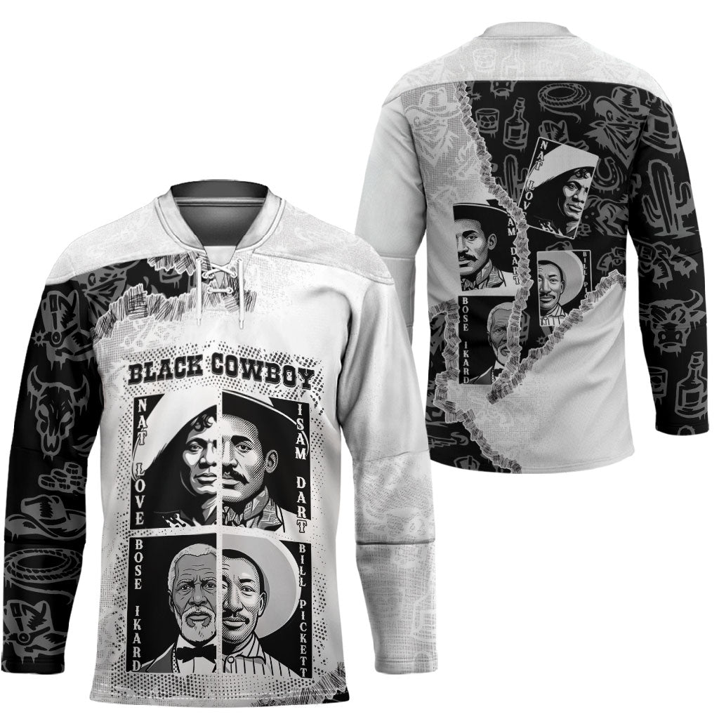 Black Cowboy Hockey Jersey African American Black History Unique Style