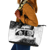 Black Cowboy Leather Tote Bag African American Black History Unique Style
