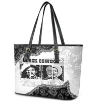 Black Cowboy Leather Tote Bag African American Black History Unique Style