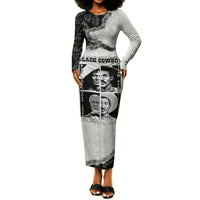 Black Cowboy Long Sleeve Bodycon Dress African American Black History Unique Style