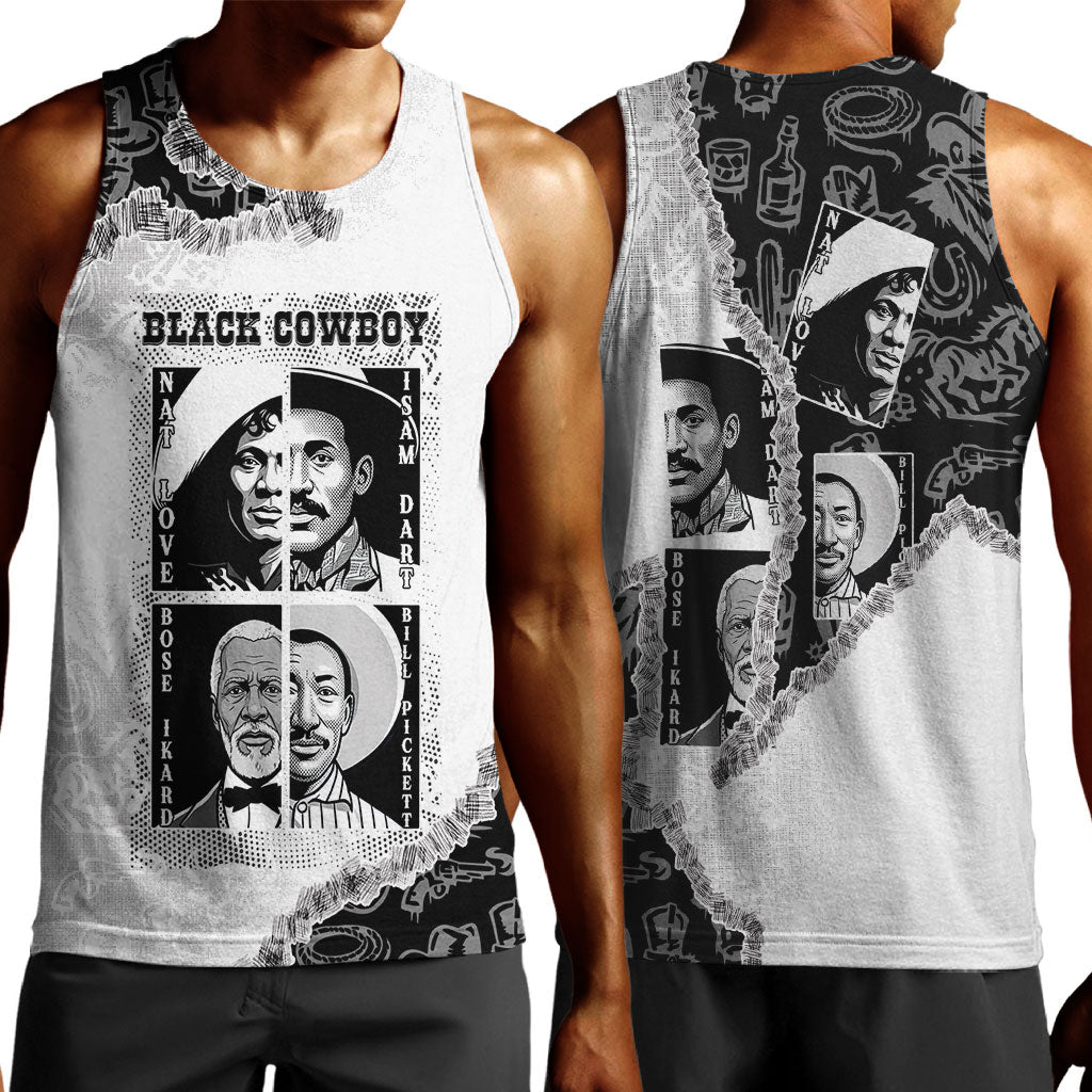Black Cowboy Men Tank Top African American Black History Unique Style