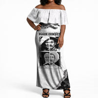 Black Cowboy Off Shoulder Maxi Dress African American Black History Unique Style
