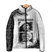 Black Cowboy Padded Jacket African American Black History Unique Style
