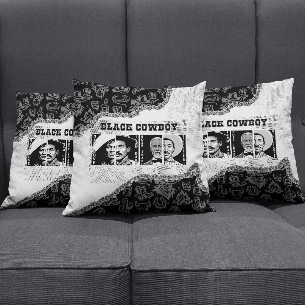 Black Cowboy Pillow Cover African American Black History Unique Style