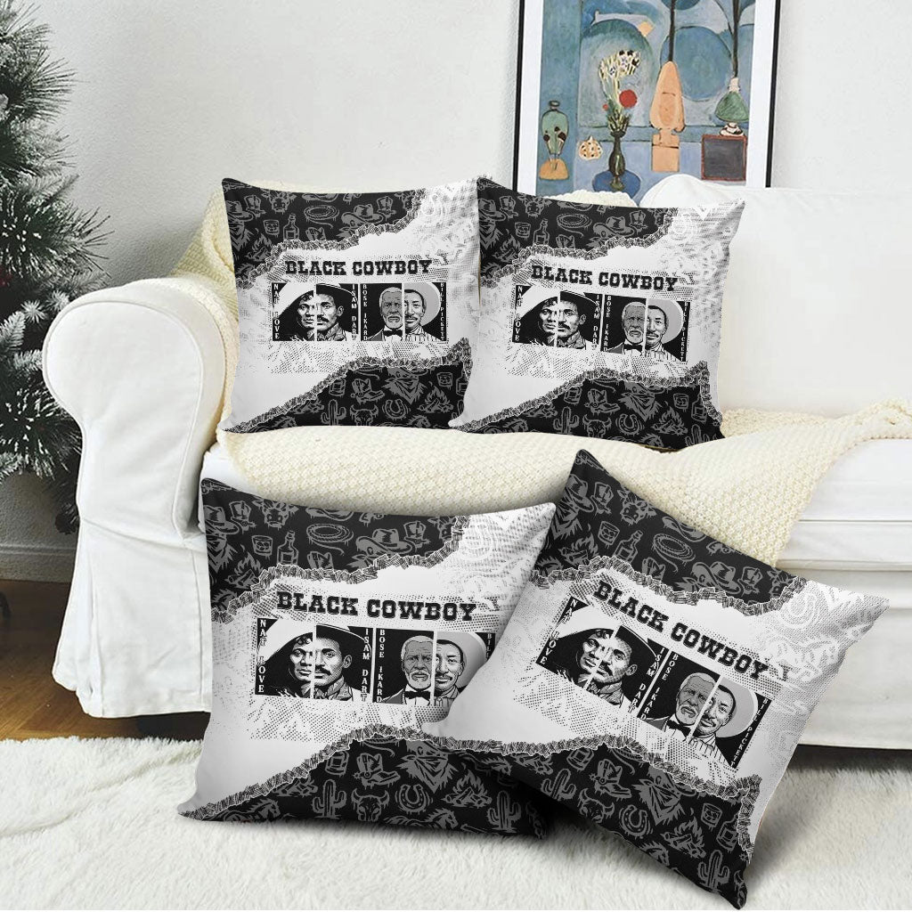 Black Cowboy Pillow Cover African American Black History Unique Style