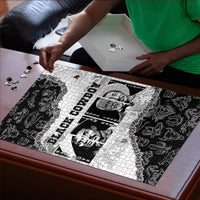 Black Cowboy Puzzle African American Black History Unique Style