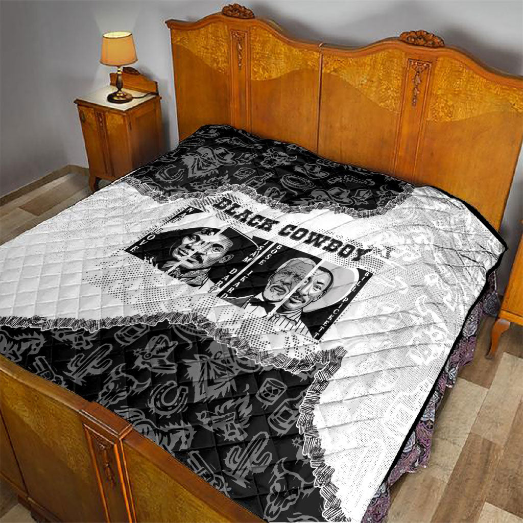 Black Cowboy Quilt African American Black History Unique Style