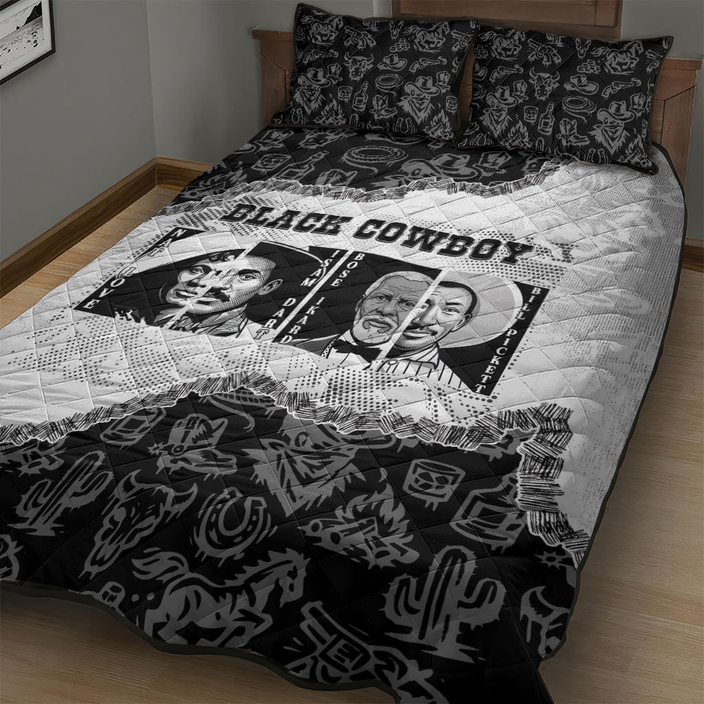Black Cowboy Quilt Bed Set African American Black History Unique Style