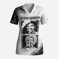 Black Cowboy Scrub Top African American Black History Unique Style