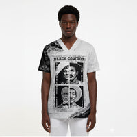 Black Cowboy Scrub Top African American Black History Unique Style