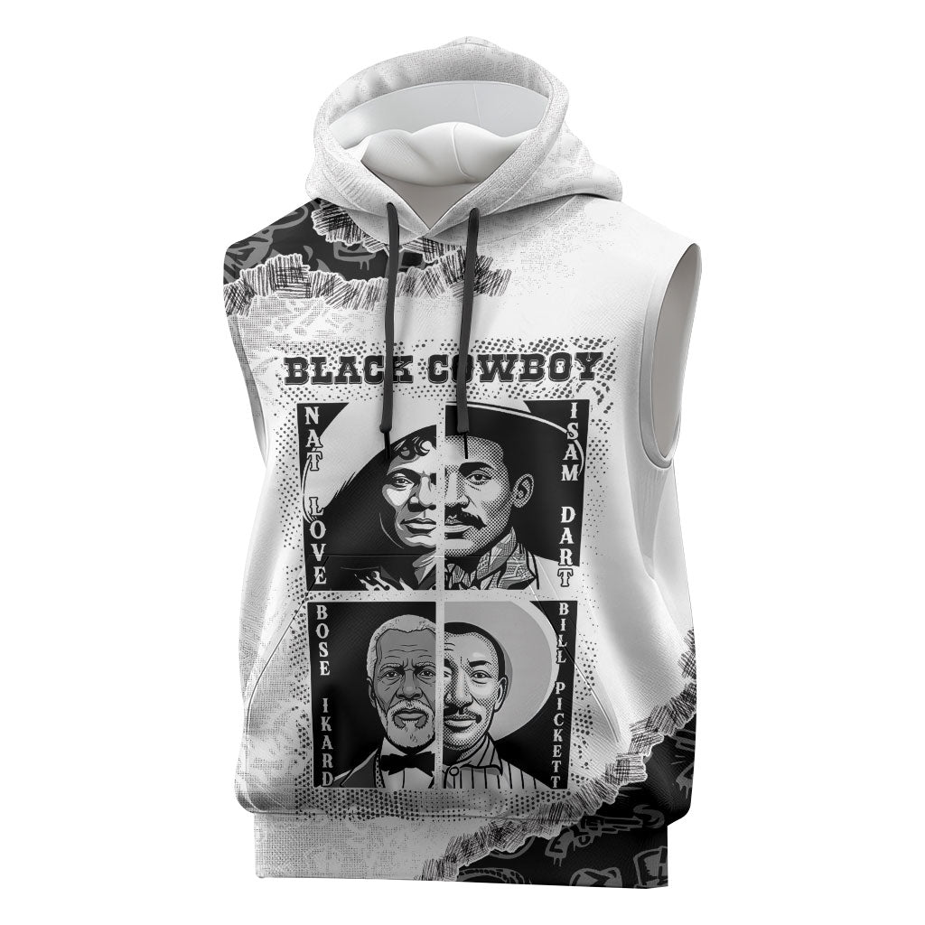 Black Cowboy Sleeveless Hoodie African American Black History Unique Style