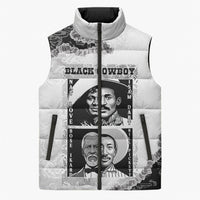 Black Cowboy Sleeveless Puffer Jacket African American Black History Unique Style