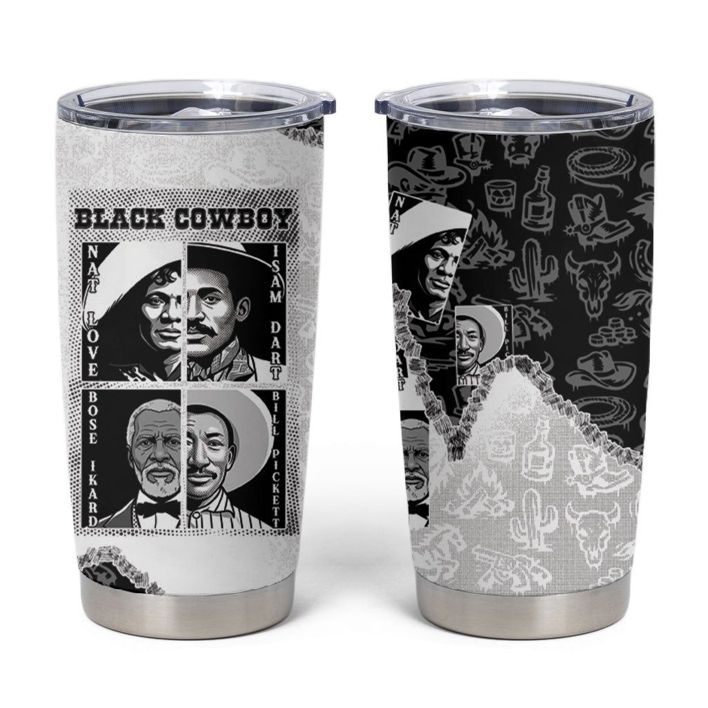 Black Cowboy Tumbler Cup African American Black History Unique Style