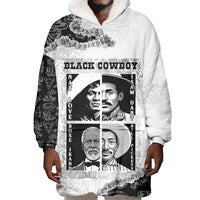 Black Cowboy Wearable Blanket Hoodie African American Black History Unique Style