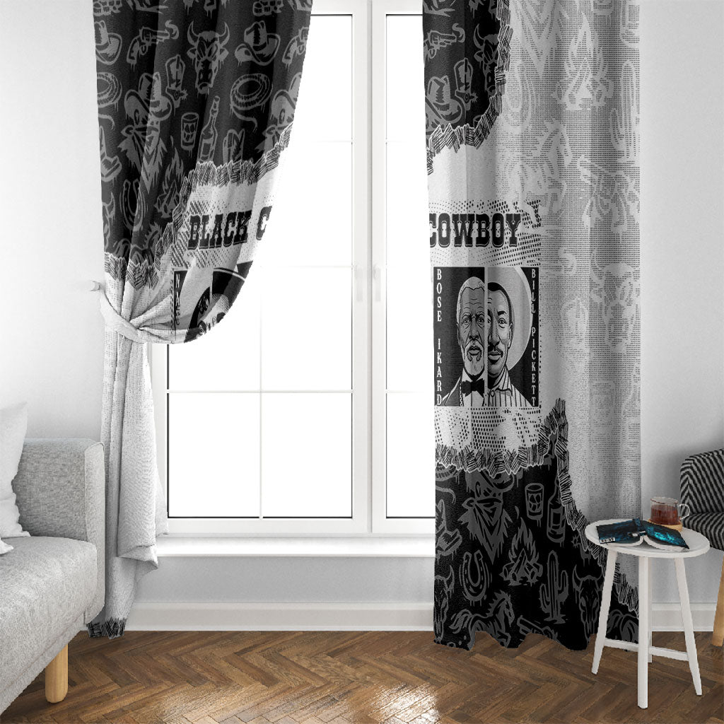 Black Cowboy Window Curtain African American Black History Unique Style