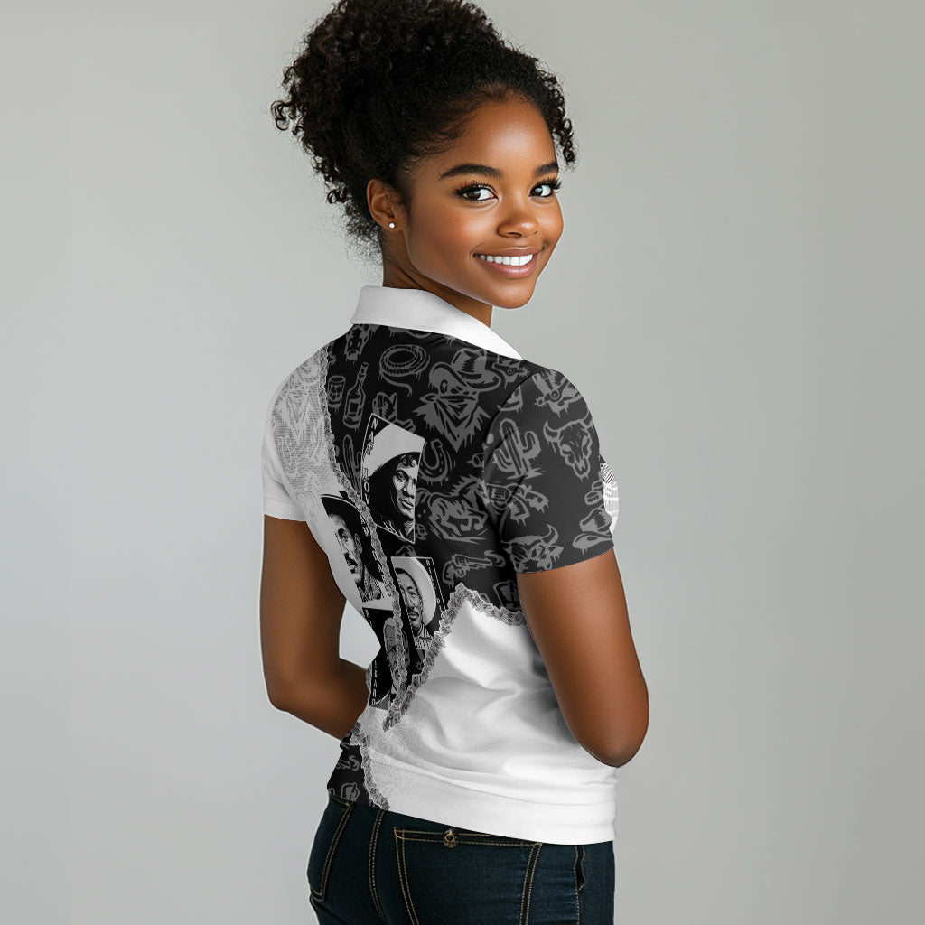 Black Cowboy Women Polo Shirt African American Black History Unique Style