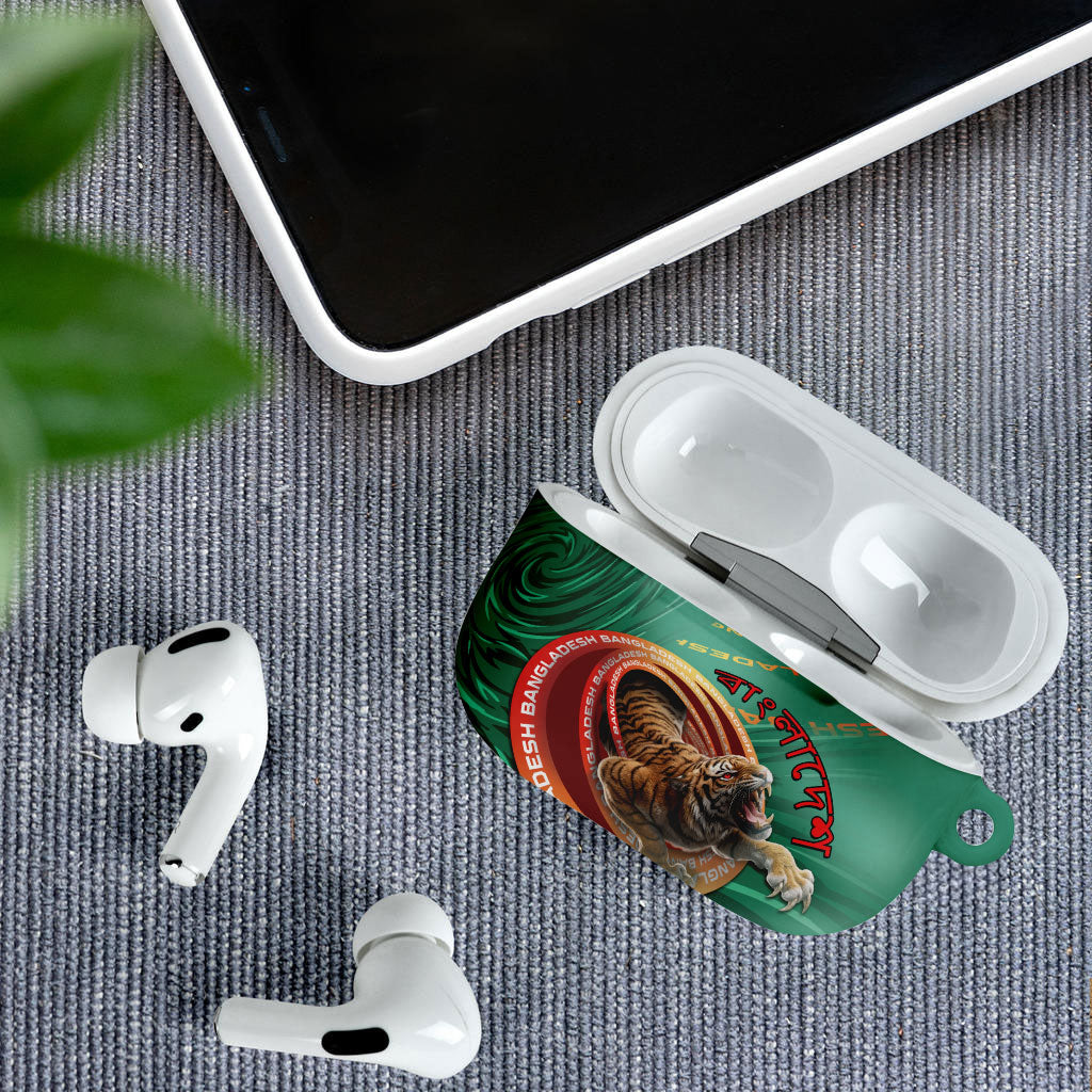 Bangladesh AirPods Case Royal Bengal Tiger Spiral Pattern