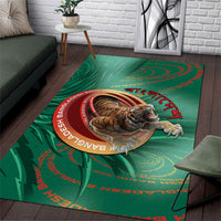 Bangladesh Area Rug Royal Bengal Tiger Spiral Pattern