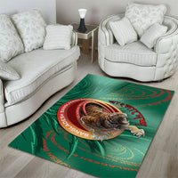 Bangladesh Area Rug Royal Bengal Tiger Spiral Pattern