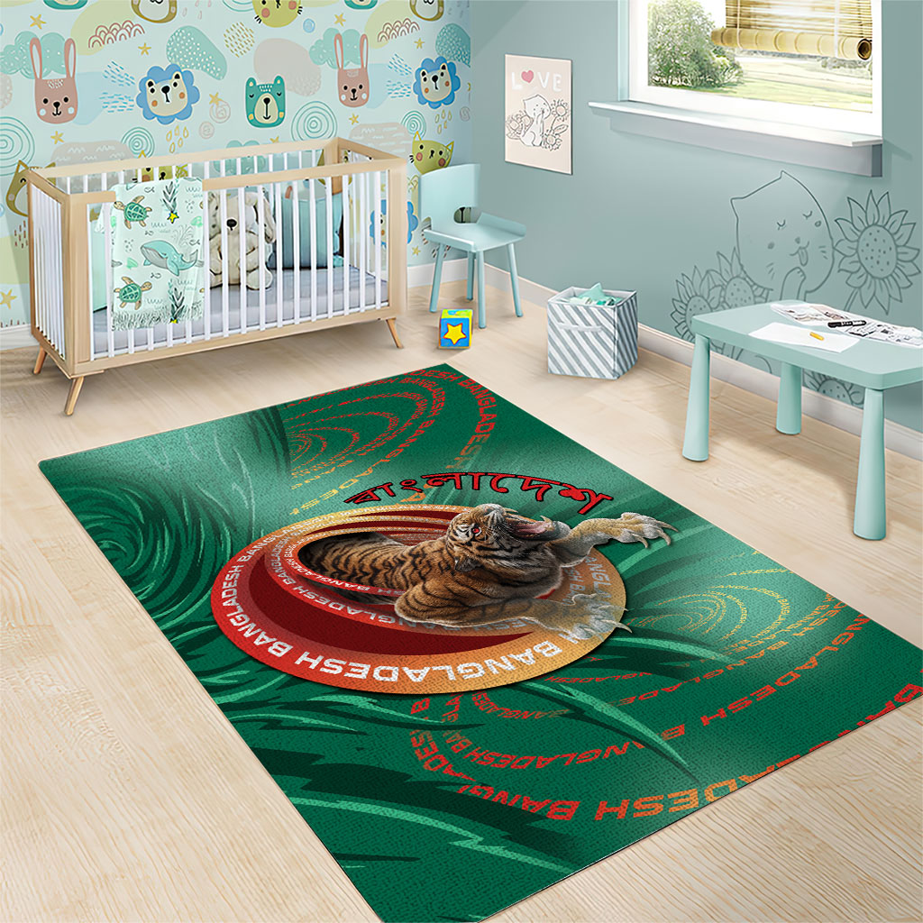 Bangladesh Area Rug Royal Bengal Tiger Spiral Pattern