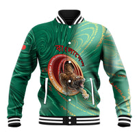 Personalized Bangladesh Baseball Jacket Royal Bengal Tiger Spiral Pattern