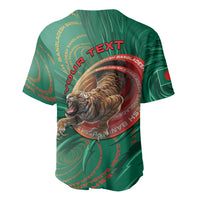 Personalized Bangladesh Baseball Jersey Royal Bengal Tiger Spiral Pattern