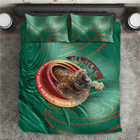Bangladesh Bedding Set Royal Bengal Tiger Spiral Pattern
