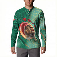 Personalized Bangladesh Button Sweatshirt Royal Bengal Tiger Spiral Pattern