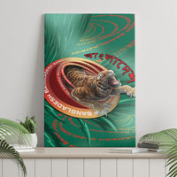 Bangladesh Canvas Wall Art Royal Bengal Tiger Spiral Pattern