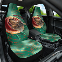 Bangladesh Car Seat Cover Royal Bengal Tiger Spiral Pattern