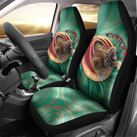 Bangladesh Car Seat Cover Royal Bengal Tiger Spiral Pattern