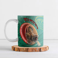 Personalized Bangladesh Ceramic Mug Royal Bengal Tiger Spiral Pattern
