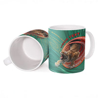 Personalized Bangladesh Ceramic Mug Royal Bengal Tiger Spiral Pattern