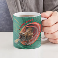 Personalized Bangladesh Ceramic Mug Royal Bengal Tiger Spiral Pattern