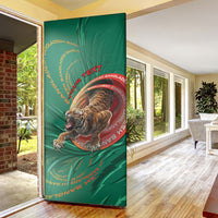 Personalized Bangladesh Door Cover Royal Bengal Tiger Spiral Pattern