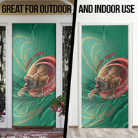 Personalized Bangladesh Door Cover Royal Bengal Tiger Spiral Pattern