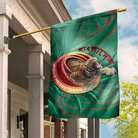 Bangladesh Garden Flag Royal Bengal Tiger Spiral Pattern