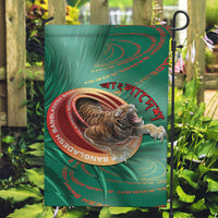 Bangladesh Garden Flag Royal Bengal Tiger Spiral Pattern