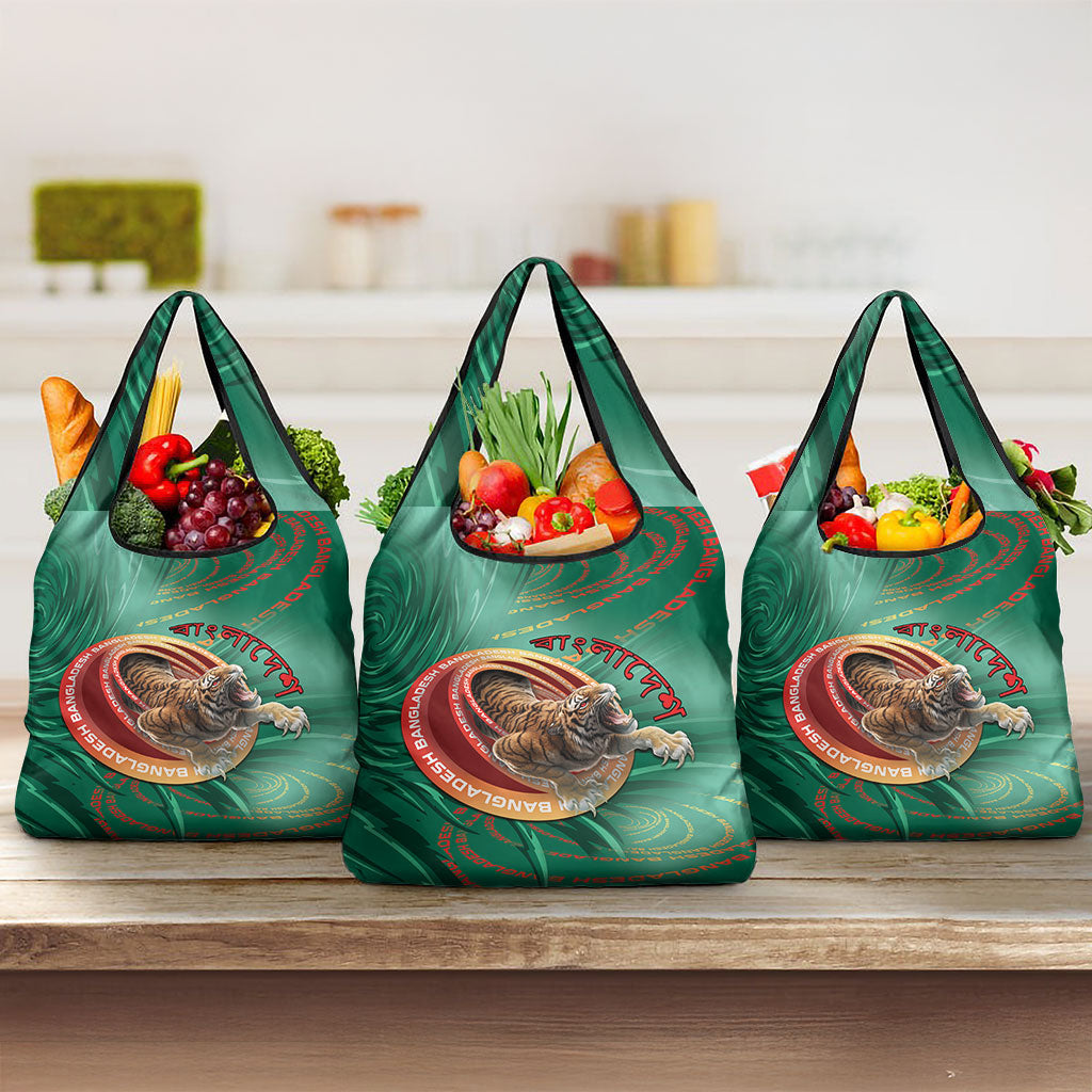 Bangladesh Grocery Bag Royal Bengal Tiger Spiral Pattern
