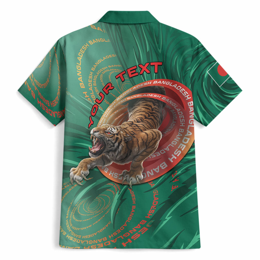 Personalized Bangladesh Hawaiian Shirt Royal Bengal Tiger Spiral Pattern