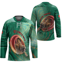Personalized Bangladesh Hockey Jersey Royal Bengal Tiger Spiral Pattern