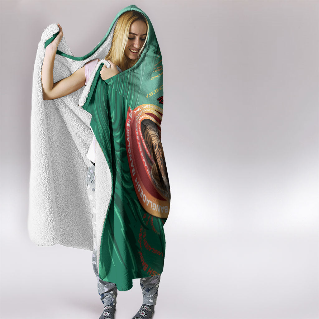 Bangladesh Hooded Blanket Royal Bengal Tiger Spiral Pattern