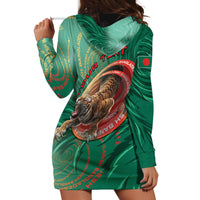 Personalized Bangladesh Hoodie Dress Royal Bengal Tiger Spiral Pattern