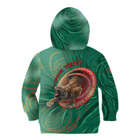 Personalized Bangladesh Kid Hoodie Royal Bengal Tiger Spiral Pattern