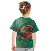 Personalized Bangladesh Kid T Shirt Royal Bengal Tiger Spiral Pattern