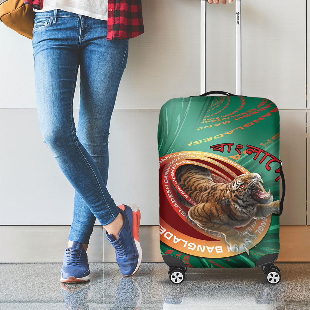 Bangladesh Luggage Cover Royal Bengal Tiger Spiral Pattern