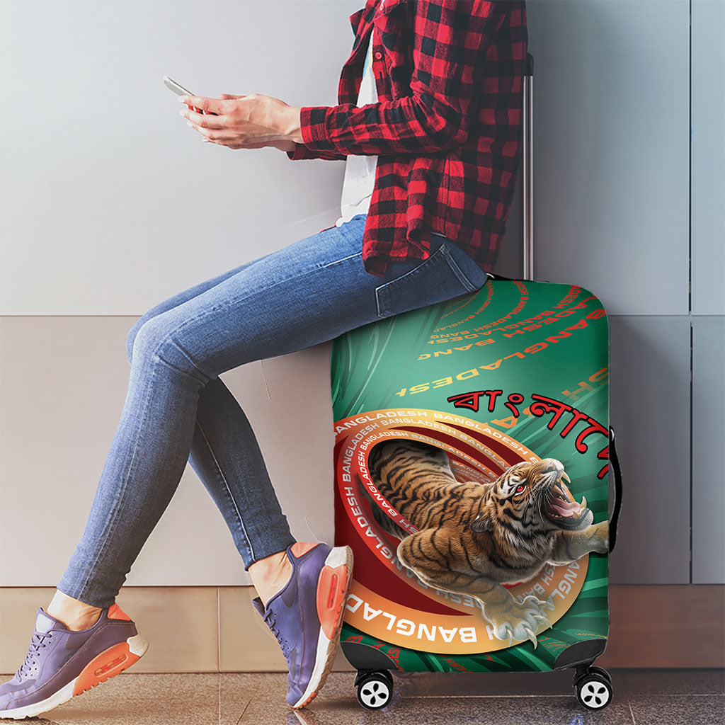 Bangladesh Luggage Cover Royal Bengal Tiger Spiral Pattern