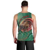 Personalized Bangladesh Men Tank Top Royal Bengal Tiger Spiral Pattern