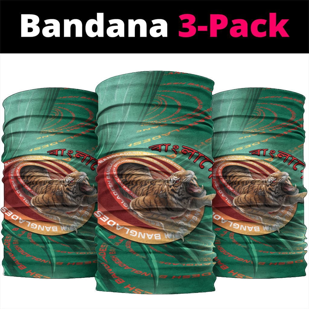 Bangladesh Neck Gaiter Royal Bengal Tiger Spiral Pattern