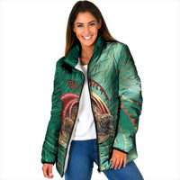 Personalized Bangladesh Padded Jacket Royal Bengal Tiger Spiral Pattern